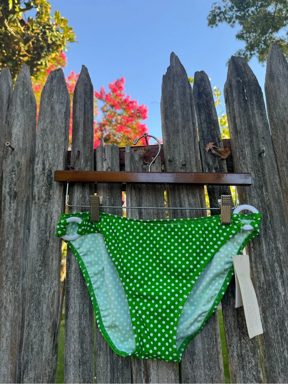 Y2K Green & White Polka Dot Tankini Set 🌼💚